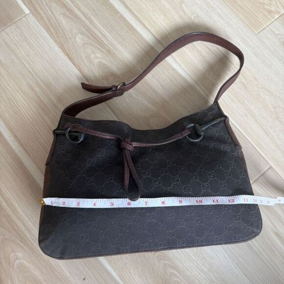 Gucci Drawstring Horsebit Hobo Brown - Picture 7 of 13